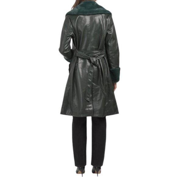 BLANK NYC Good Night Moon Trench Coat With Faux Fur Collar - Picture 2 of 5